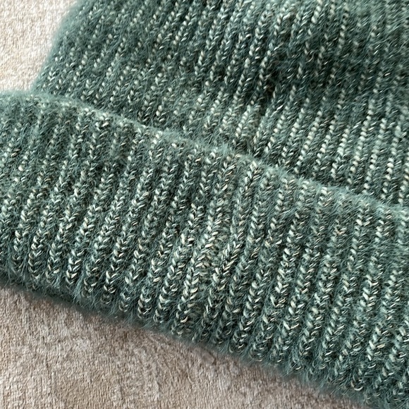 Brand New The North Face Salty Bae Lined Beanie Dark Sage Cuffed Knit Logo Hat - Picture 7 of 14